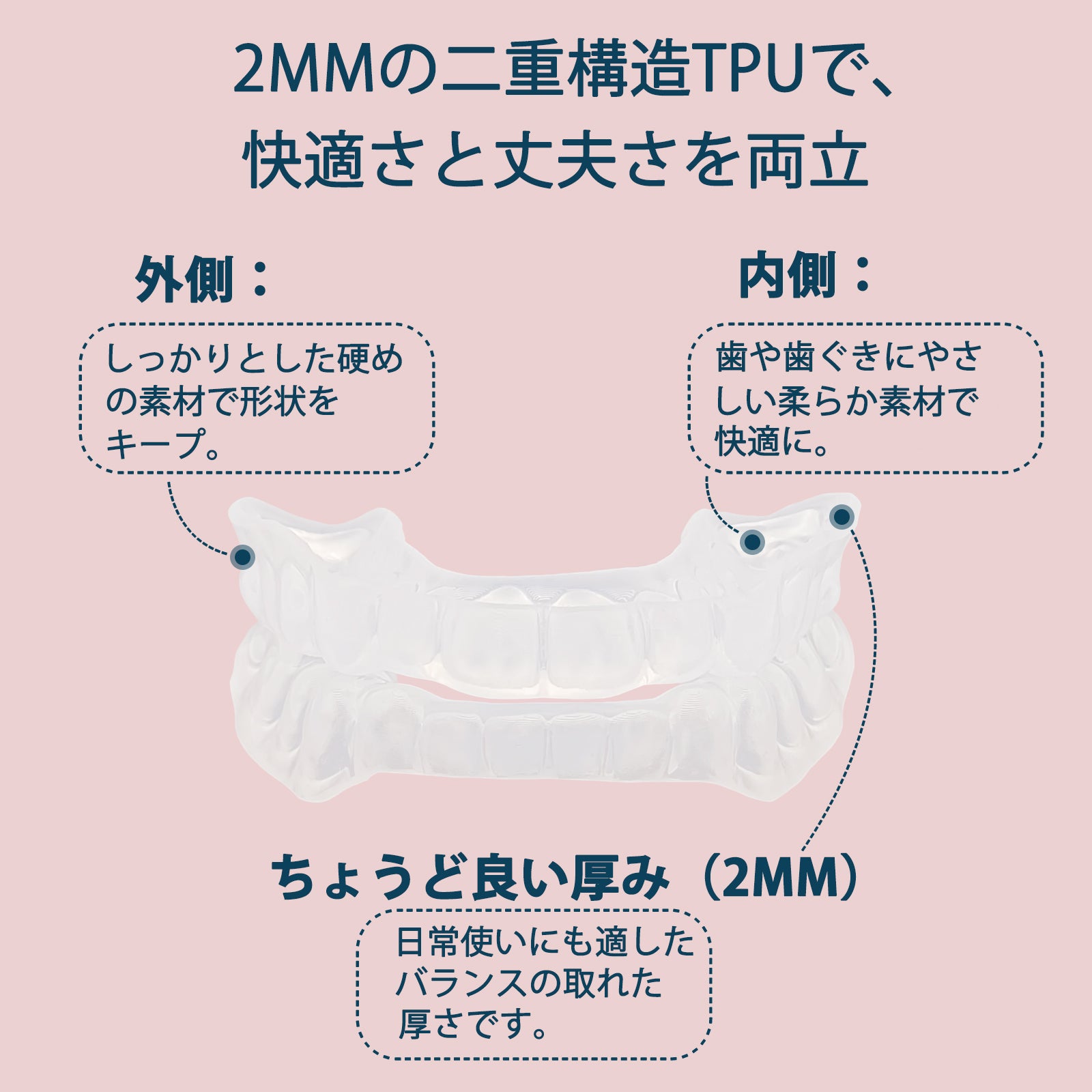 【新着商品】Dentellea マウスピース いびき ナイトガード 歯ぎしり 就 カスタムフィット仕様】Dentellea マウスピース いびき ナイトガード